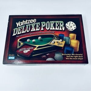 Yahtzee Deluxe Poker Dice Board Game 2005 Bags Sealed Read Description